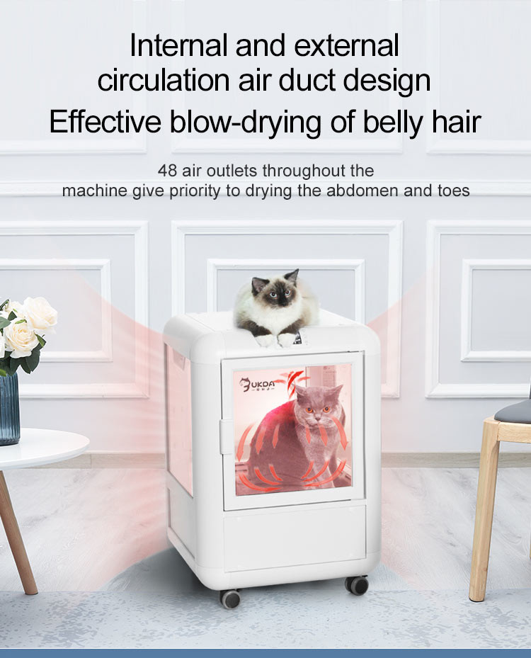 Heating Cat Dryer Machine 30kg Three Nozzles UV Cat Dry Room