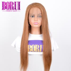 Quality Brazilian Lace Front Wig Pre Plucked #30 Straight Wave human hair 250% Density wholesale