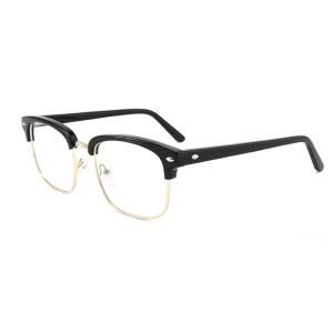 Quality Square Men'S Acetate Metal Glasses Designer Non Prescription Clear Lens wholesale
