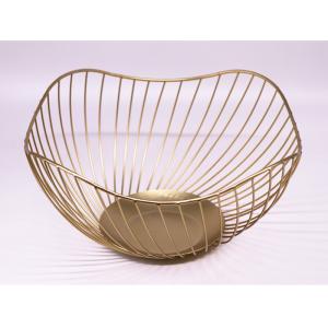 Quality Fashion Household Storage OEM Gold Wire Fruit Basket wholesale