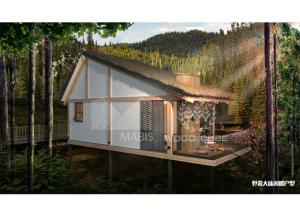 Quality Good Sound Insulation Prefab Villa House Wind Resistance 50 Years Lifetime wholesale
