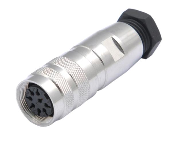 Electric Cable 8 pin straight angle threaded coupling infrastructure Waterproof