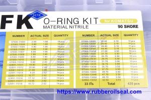 Quality 435pcs NBR90 Oring Searies Box Repair Seal 30 Sizes Oring Kit Set For Komatsu Excavator wholesale