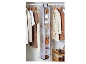 Quality Embossing Fabric 10 Shelf Hanging Organizer 11.8&quot;X6&quot;X47.2&quot; wholesale