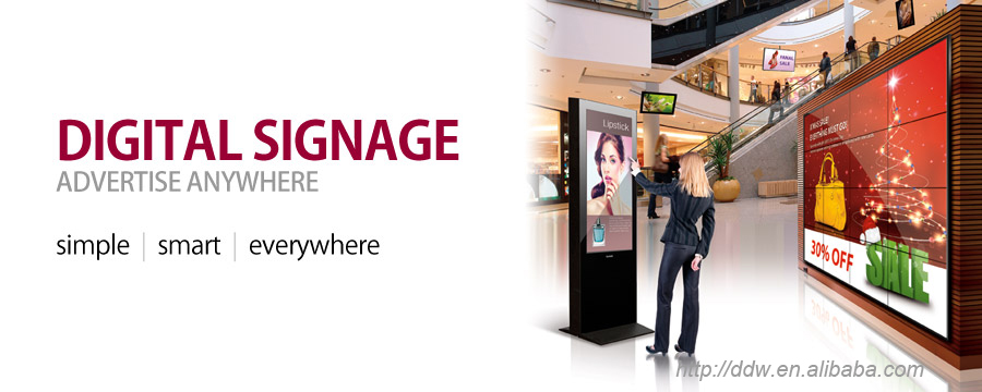 55inch floor standing lcd advertising player,standing digital signage42inch-80inch