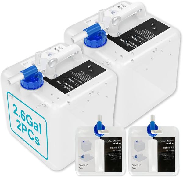 Water Container 2.6 Gallon BPA Free, Emergency Water Storage Containers With