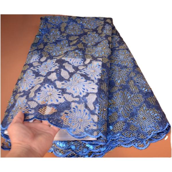 Exquisite plain color sequin lace fabric organza lace fabric design for african