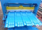 Metal Sheet Glazed Tile Roll Forming Machine , PPGI Steel Roof Making Machine