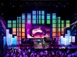 3000 Nits Transparent Led Display , Full Color Electronic Led Curtain Display