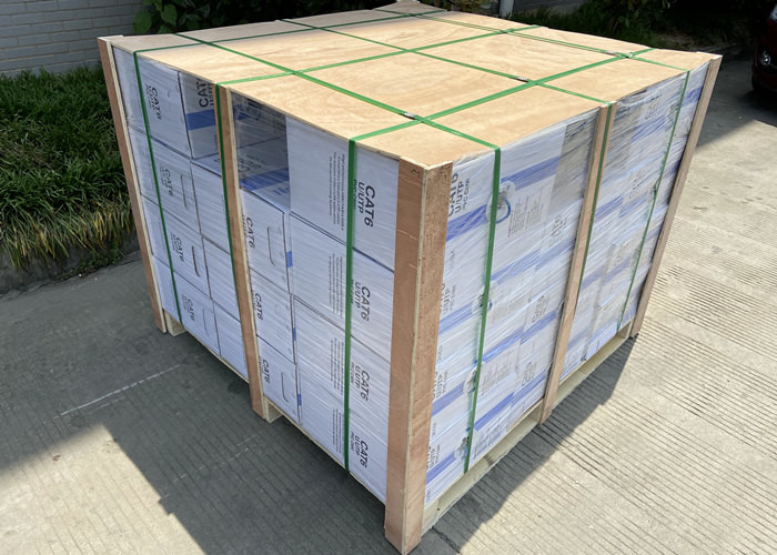 Bulk CAT6 Ethernet Cable , SFTP CAT6 Shielded Lan Cable 1000ft AL Foil and CCA Braiding