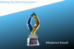 crystal allegiance award/glass allegiance award/glass colorful trophy/acrylic