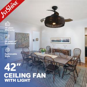 Quality Remote Control Caged Light Ceiling Fan , Decorative LED Ceiling Fan wholesale