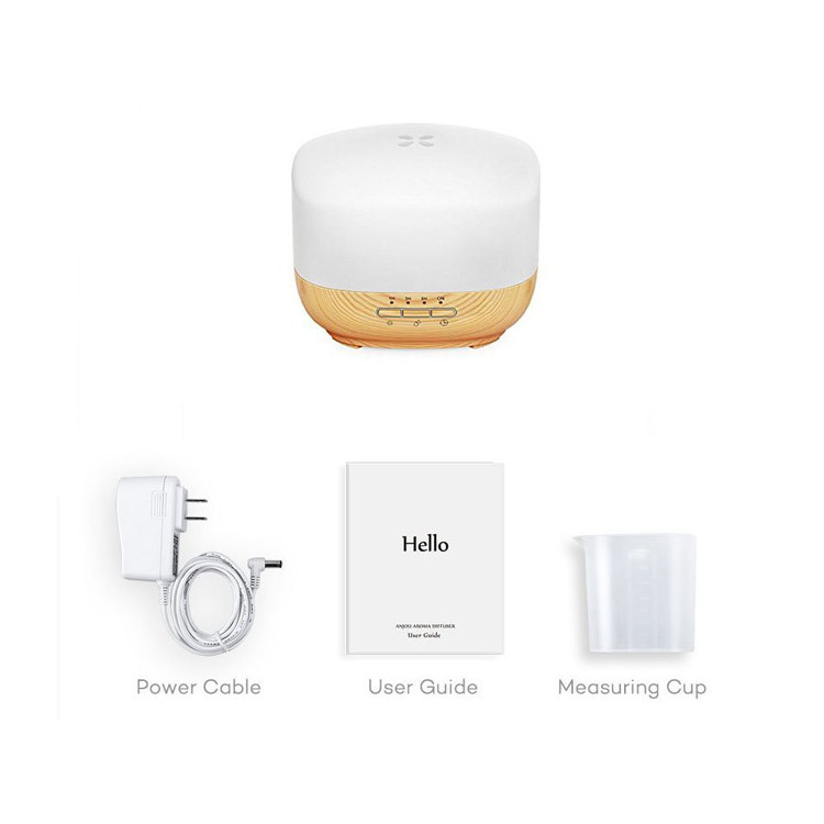 500ml Ultrasonic Cool Mist Humidifier with 7 Colors Changing Light,2 Mist Modes,4 Timers,for Home
