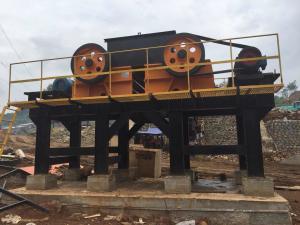 Quality 210mm Feed Small Jaw Rock Crusher Big Crushing Ratio TONGHUI wholesale