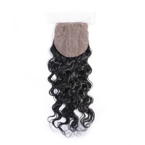 Quality Brazilian 4x4 Silk Base Closure Water Wave Silk Base Lace Frontal Closure wholesale
