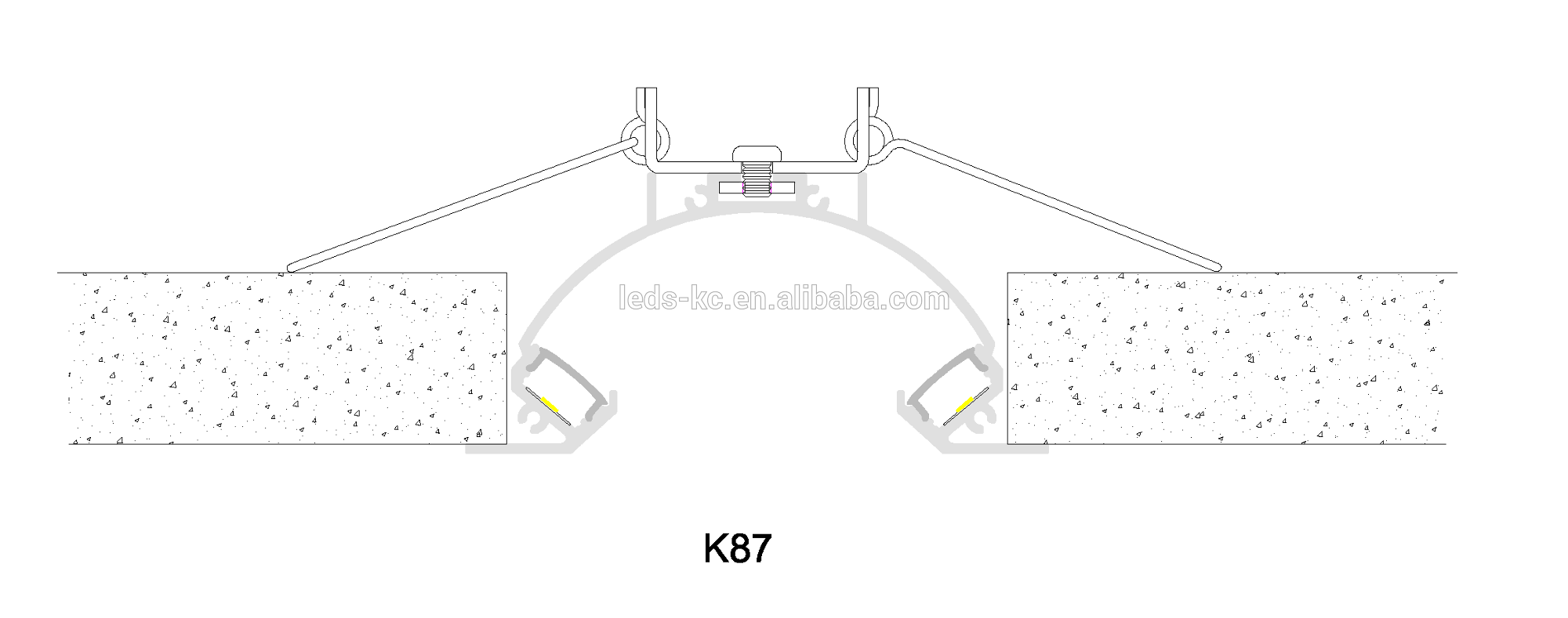 Led Aluminium Profiles For Indirect Lighting By Led Strips for Up and Down lighting