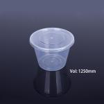 Transparent 1250ml Polypropylene Food Packaging