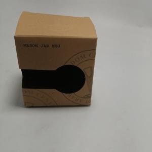 Quality 700gsm Kraft Paper Packaging Box For Ceramic Cup Gift Box With Window wholesale