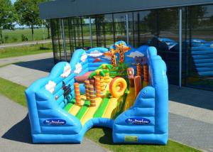 Quality 0.55mm PVC Taprulins Inflatable Fun City / Bounce House Indoor Playground wholesale