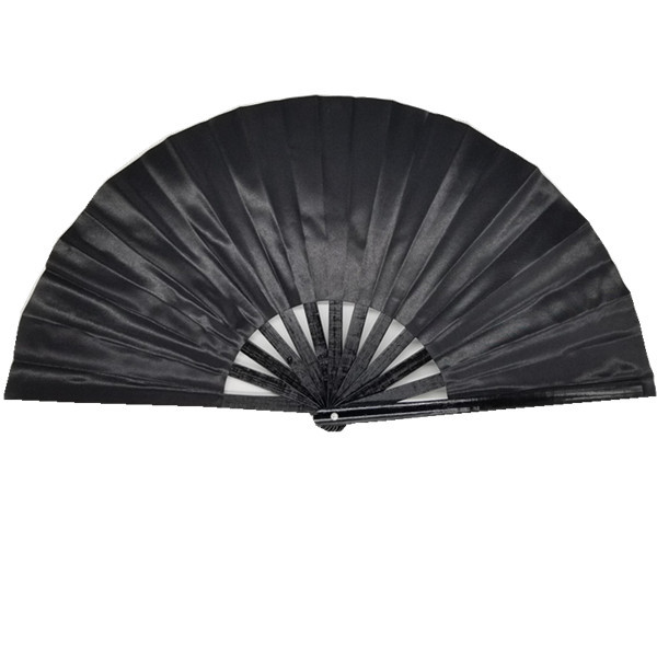 33cm Length Large Bamboo Hand Fan Fabric 13 Inch Hand Fan For Disco