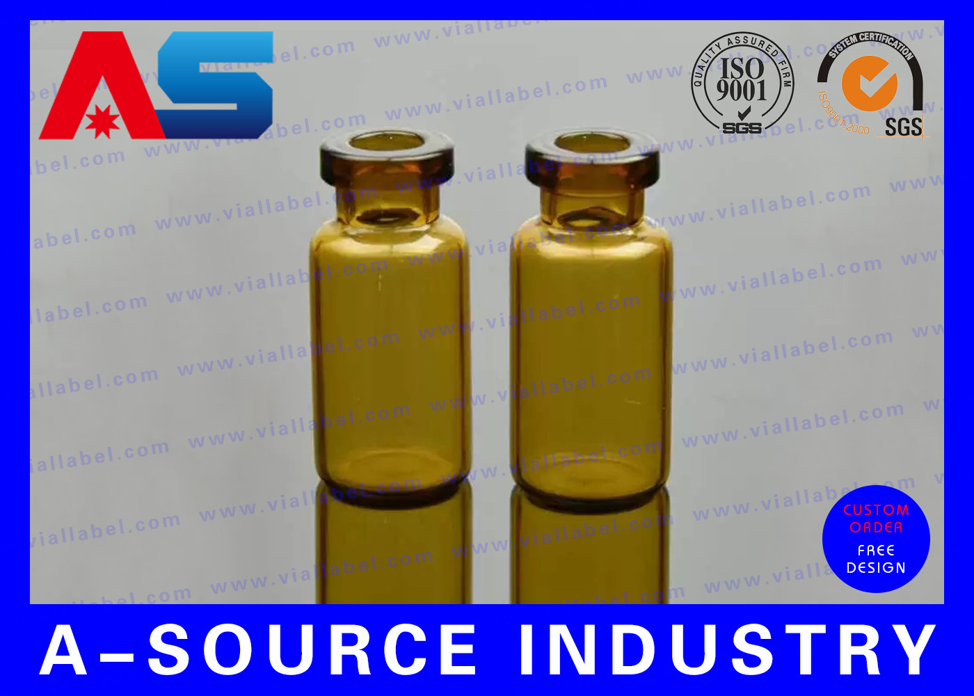 flip off vial caps 10mL Chemistry Pharmaceutical Vials 20mm Blue Flip Top Caps ISO 9001 Approval