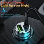 2 Port Car Chargers PD 20W Mini Power Supply Adapter With 1.5m Cable