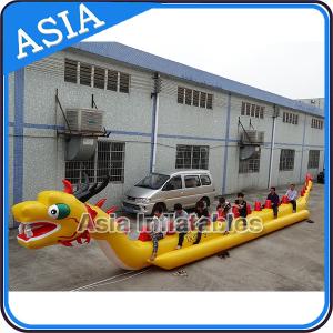Quality Yellow Dragon Banana Shaped Inflatable Boats 12 Person Water Sport Games For Adult wholesale
