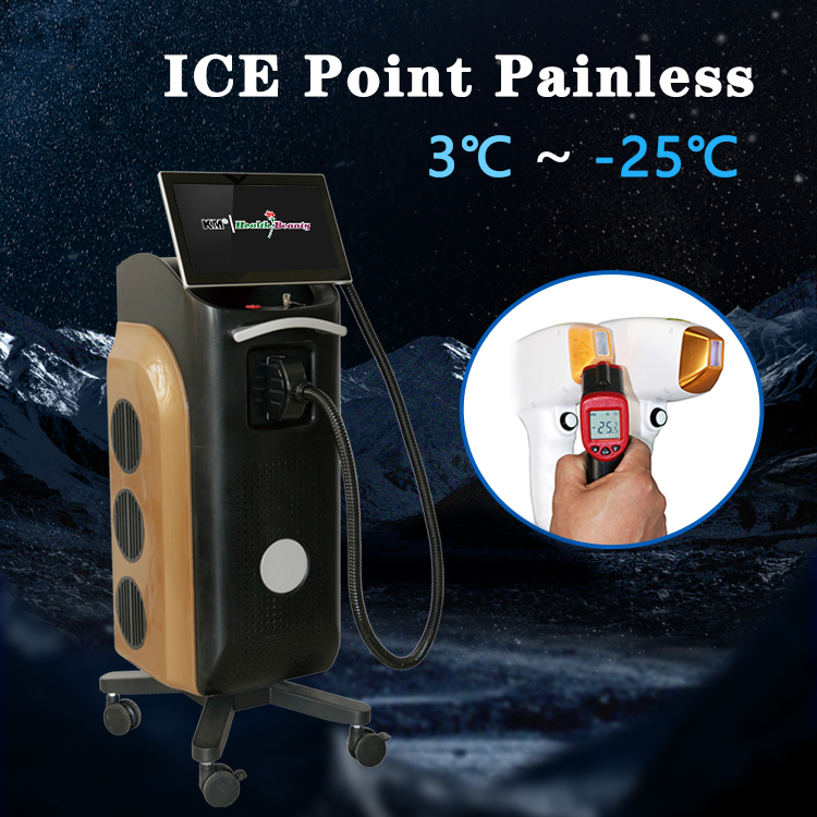 Titanium Laser Hair Removal Beauty Machine 12*20mm 15*27mm 14*26mm 14*33mm Spot Size