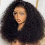 Afro Kinky Curly Lace Front Wig Human Hair 13x4 Transparent Lace Wig Brazilian