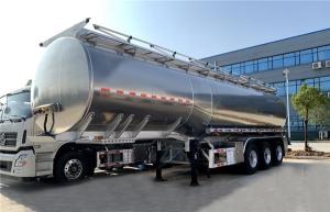 Quality 3 Axle 4200Liters Aluminum Alloy Tank Semi Trailer for Oil/Fuel/Diesel/Gasoline/Crude/Water/Milk Tansport wholesale