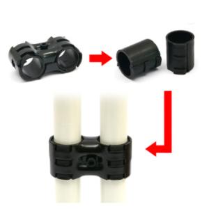 Quality Good Quality Black Double Metal Joint for Lean Pipe Workbench wholesale