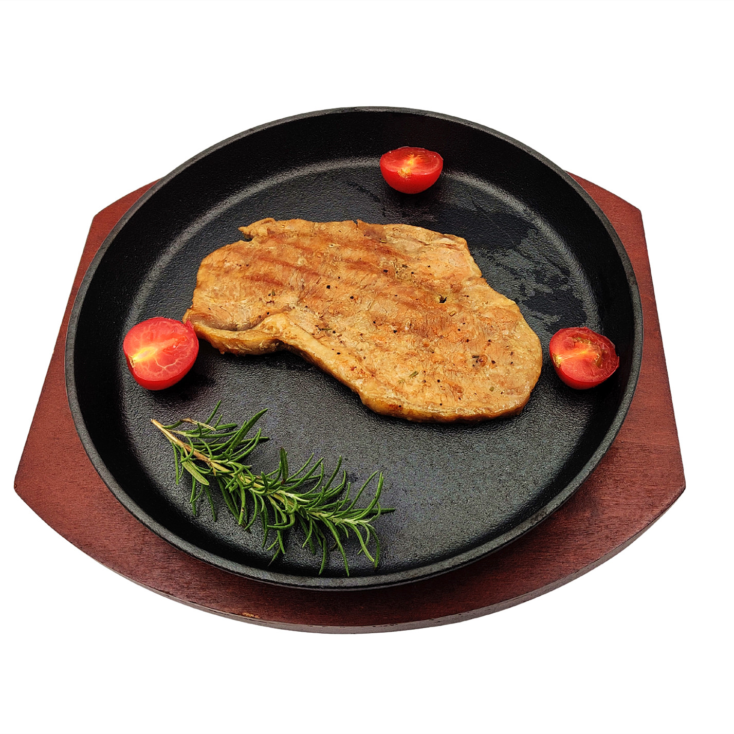 Non Stick Cast Iron Sizzle Platter Oval Cast Iron Steak Plate