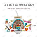 UV DTF Cup Wrap Transfer Stickers For Cartoon Wipe Off Stickers Waterproof