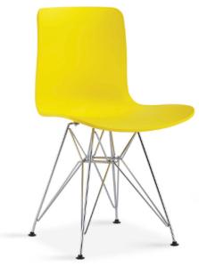 Quality modern PP dining chair with metal leg wholesale