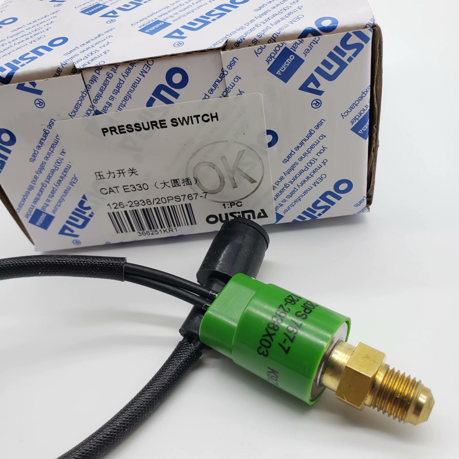 OUSIMA 126-2938 20PS767-7 Pressure Switch With Big Circle Plug For e330 Excavator