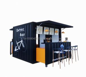 Quality Galvanized Steel Square Tubes 10ft Modern Design Prefabricated Mini Mobile Steel Container House for Outdoor Coffee Bar wholesale
