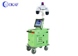 Quality 3.5m Telescopic Mast Mobile Sentry Surveillance Trailers For Construction Site wholesale