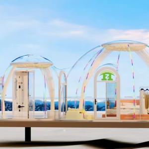 Quality 4 Season Prefab PC Hotel House Home Tent Glamping Resort Tents Dome House With Bathroom wholesale
