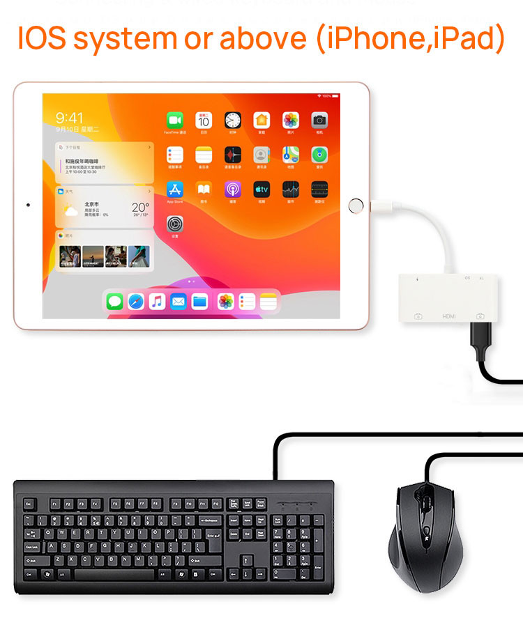 6 In 1 OEM Multifunction USB OTG Cable Adapter For iphone