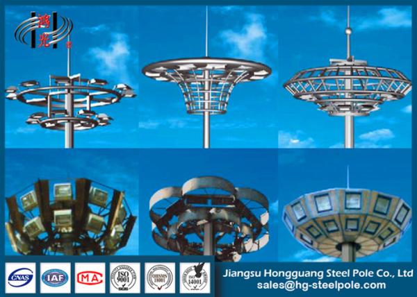 Conical / Tubular Anti - Corrosion Flood Light Poles , Q420 Q460 Steel Power