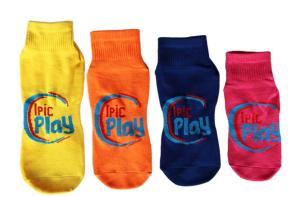 Quality Jacquard Ankle Grip Socks Silicon Gel Kids Trampoline Socks For Play Zone / Indoor Playground wholesale