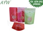 1 / 8oz Stand Up Food Packaging Bags Double Track Tab For Dried Flower Tea