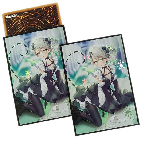 Custom Printed Cartoon Card Sleeve Holographic Art Anime YUGIOH Japanese Trading