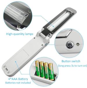 Quality Handheld Portable Ultraviolet Disinfection Lamp 4XAAA Battery Operated wholesale
