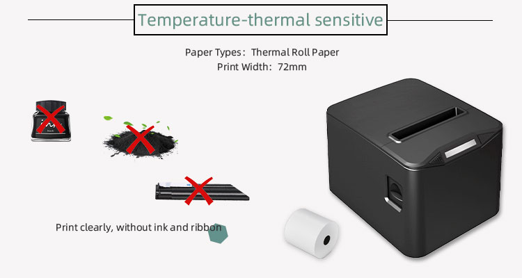 Print Width 72mm 203dpi Thermal Printer for Air Waybill and Receipt Printing on Pos8370