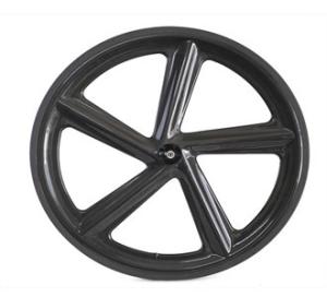 Quality 2014China hot sale light 700c 5-spokes carbon clincher wheel with 66mm for road&amp;track bike wholesale