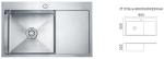 Width 700mm 800mm Single Bowl Stainless Steel Sink Single Bowl Plate Kitchen