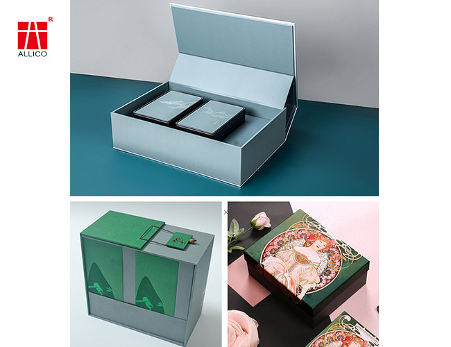 High End Cardboard Gift Boxes With Magnetic Closure CMYK Printing