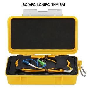 Quality SC/APC-LC/UPC 2km Fiber Optic OTDR Launch Cable Box 1310/1550nm Fiber Rings wholesale