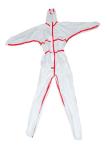 White Color Disposable Protective Clothing Disposable Boilersuits With Red